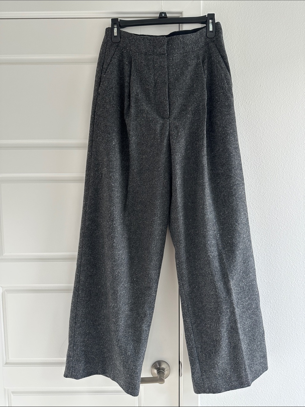 NWT Banana Republic Wide-Leg High-Waist Pants in Charcoal 10